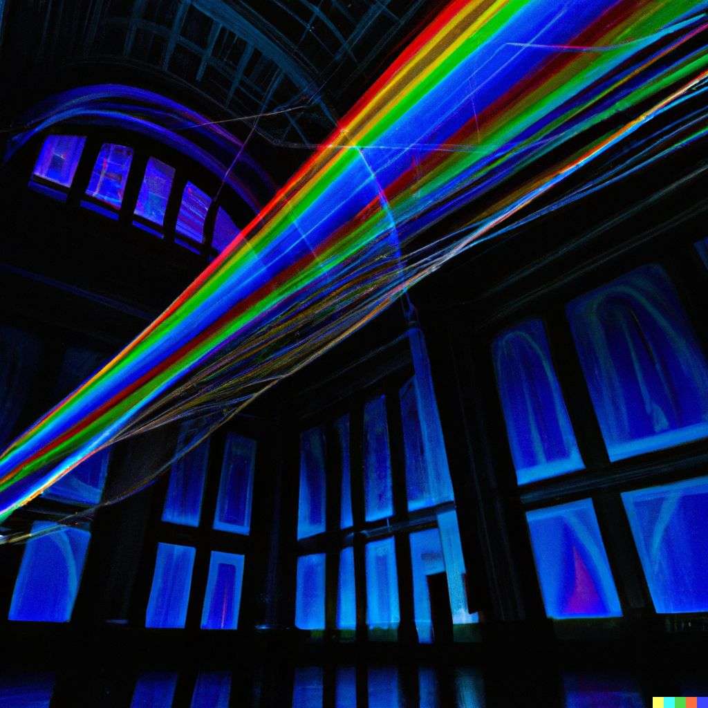 the discovery of gravity, light painting by Gabriel Dawe